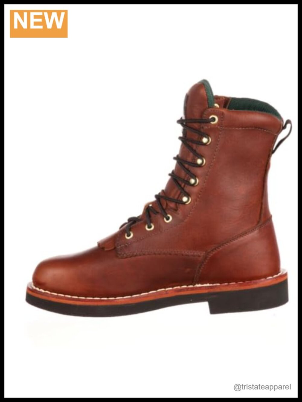 Men's Leather Work Boots Soft Toe Heavy Duty Industrial Construction